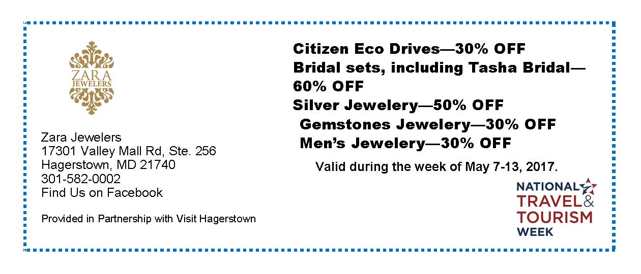 Hagerstown Tourism Offers - Zara Jewelers